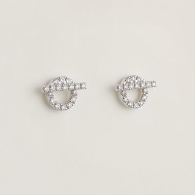 ピアス 《エルメス・クルー・ドゥ・H》 左 ダイヤ PG | Hermès